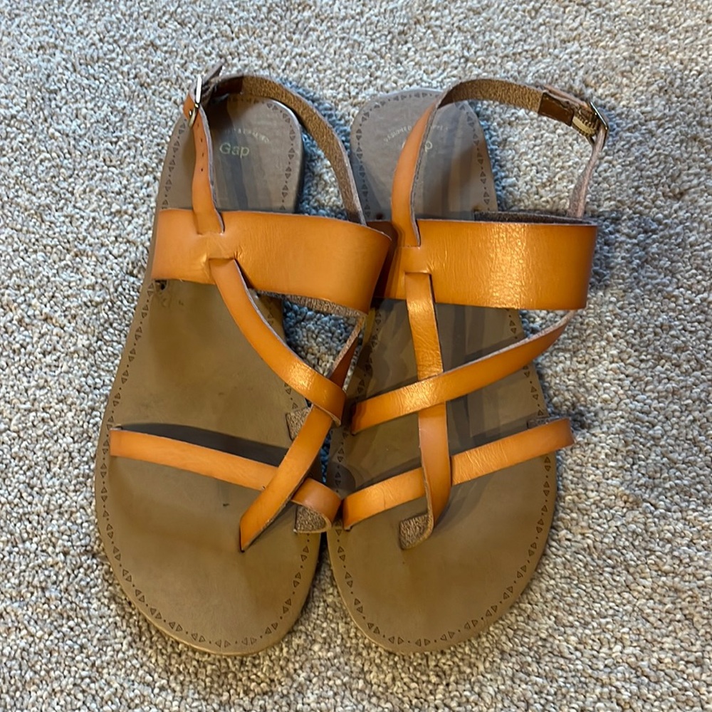 Gap strappy sandals. Tan straps.  Womens size 6.